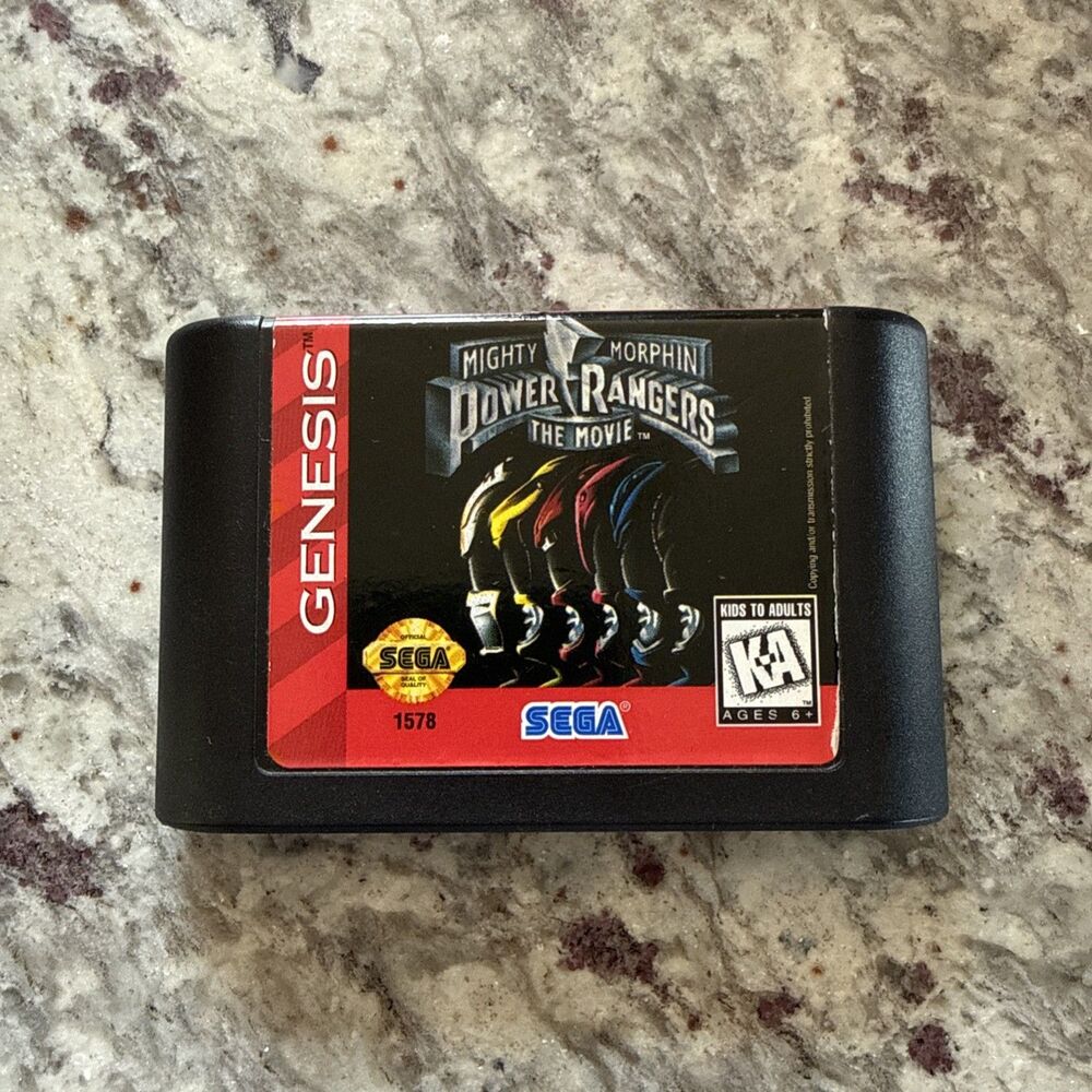 Mighty Morphin Power Rangers The Movie Sega Genesis 1995 Game Cartridge Only